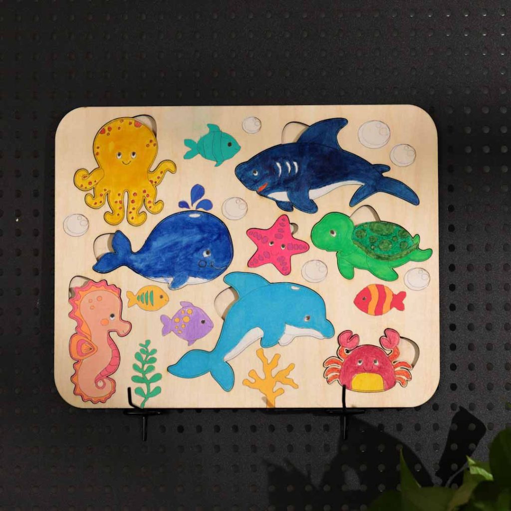 Neje Laser Engraver Ideas——sea Animal Jigsaw Puzzles - Neje Ideas