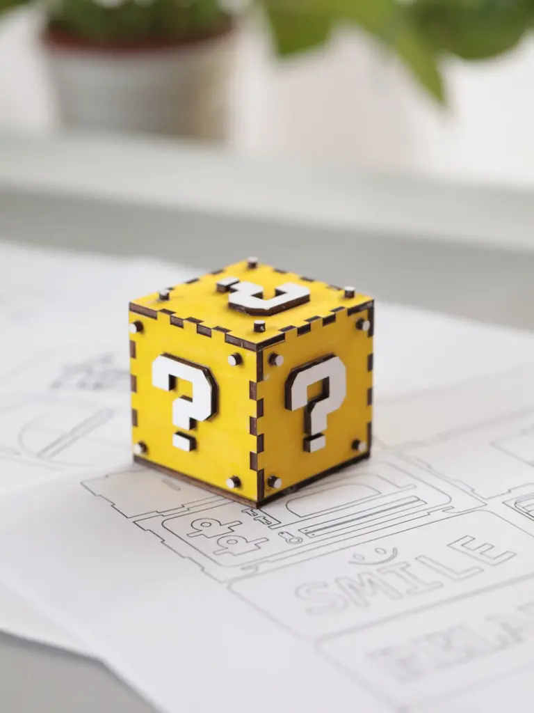 NEJE laser engraver ideas——Mario Question Box - Materials ...